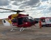 Helicóptero Arcanjo 14 durante transferência aeromédica de Divinópolis para Alfenas