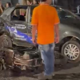 Acidente deixa motociclista ferido na rua Castro Alves, em Divinópolis