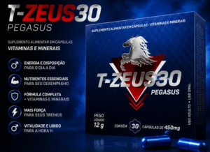 T-Zeus 30 Pegasus: suplemento masculino que promete mais energia, disposição e vitalidade em uma cápsula por dia