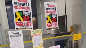 Cinco agências em Divinópolis aderem à paralisação dos bancários
