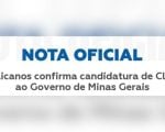 Em nota, Republicanos confirma Cleitinho ao Governo de Minas e destaca: &ldquo;compromisso definitivo; at&eacute; o fim&rdquo;