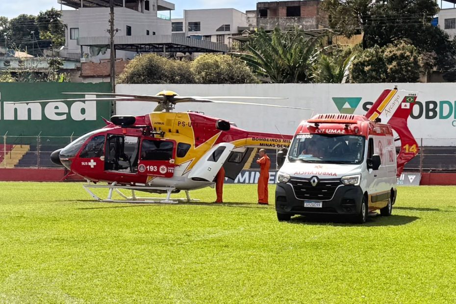 Helicóptero Arcanjo realiza transferência de menina vítima de queimaduras de Divinópolis para Belo Horizonte