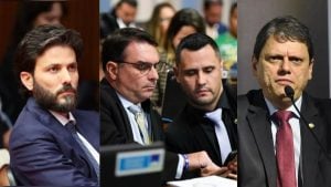 Em reunião, Flávio Bolsonaro, Aro e Tarcísio intervêm por Cleitinho na disputa