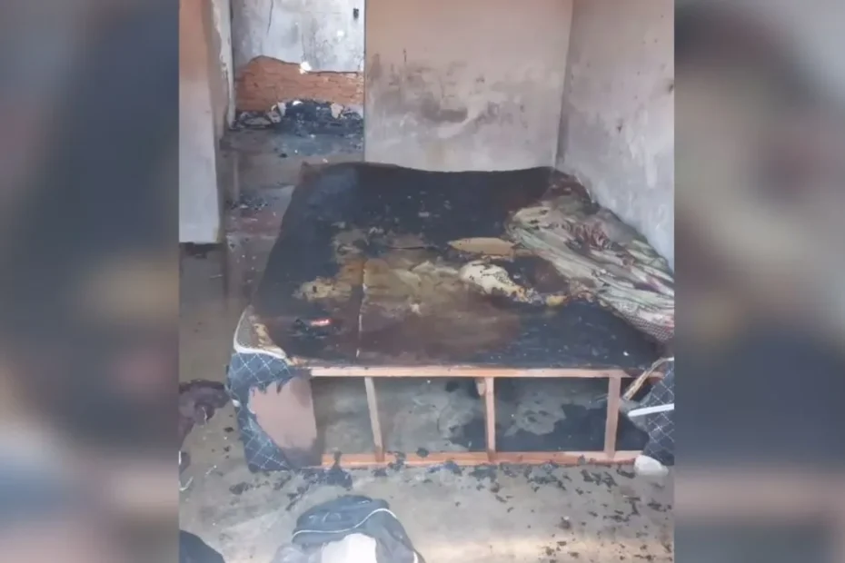 Incêndio atinge residência no bairro Piedade, em Itaúna