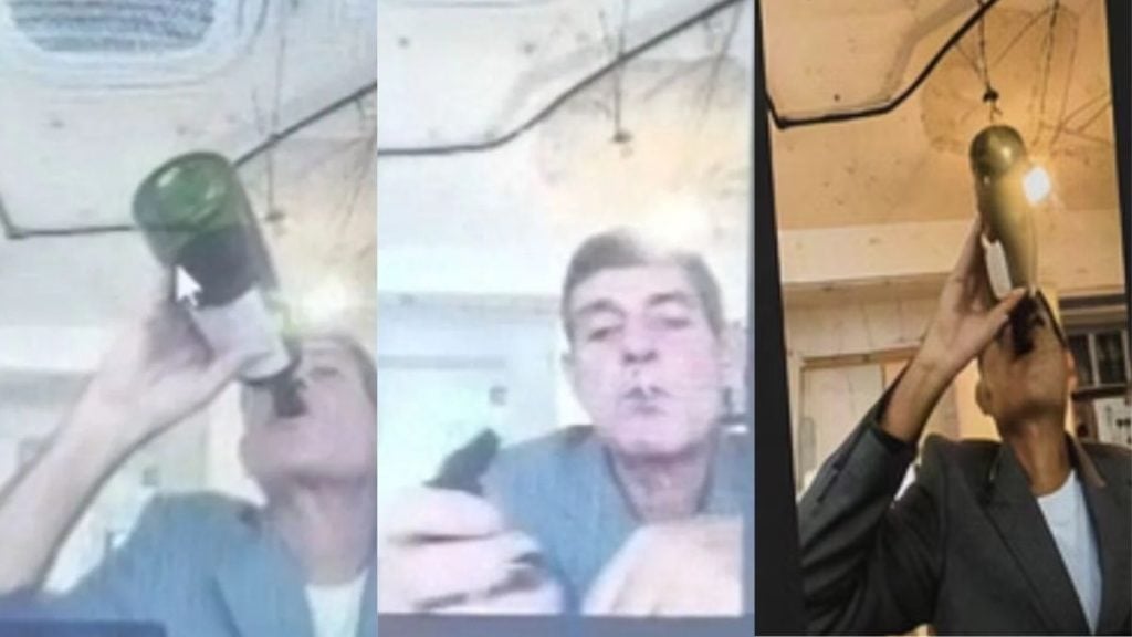 Juiz 'vira' garrafa de vinho e fuma durante sessão em Minas; veja vídeo