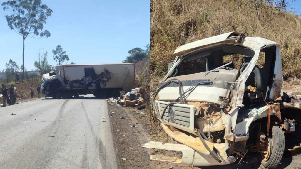 Motorista morre ap&oacute;s batida entre caminh&otilde;es na BR-354, em Bambu&iacute;