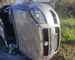 Idosa fica ferida após carro capotar na MG-050, entre Divinópolis e Itaúna