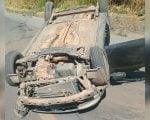 Bebê de 33 dias é arremessada durante capotamento na BR-354, em Arcos
