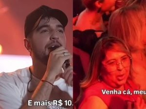 Cantor Nattan oferece carro e dinheiro a fã que namorar sua mãe durante show