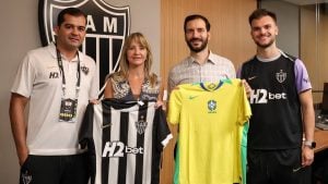 Atlético recebe representantes da seleção brasileira feminina para visita institucional