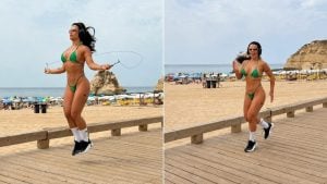 Ex-Miss Bumbum revela que treinamento com corda auxiliou período de celibato sexual