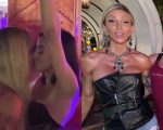 Influenciadoras Maya Massafera e Bella Longuinho são flagradas trocando beijos em evento no Rancho do Maia