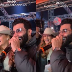 Gusttavo Lima e Andressa Suita permanecem na Festa do Pe&atilde;o de Barretos at&eacute; o amanhecer ap&oacute;s show de retorno ao festival