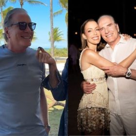 Roberto Justus faz brincadeira ao participar como convidado em renova&ccedil;&atilde;o de votos da filha Fabiana Justus