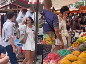 Bruna Marquezine e Shawn Mendes são vistos juntos em feira no Rio de Janeiro após viagem à Angola