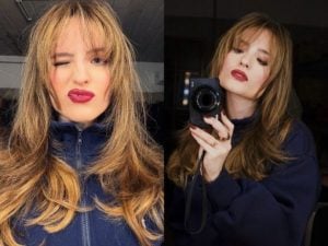 Larissa Manoela apresenta novo visual com cabelos loiros e franja; atriz não participará mais de projeto cinematográfico