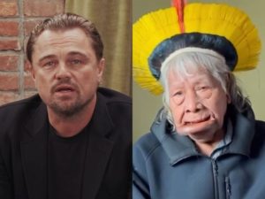 Leonardo DiCaprio visita comunidades ind&iacute;genas e o Cacique Raoni no Brasil em viagem de explora&ccedil;&atilde;o