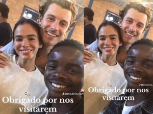 Bruna Marquezine e Shawn Mendes visitam projeto social na Angola durante viagem humanitária