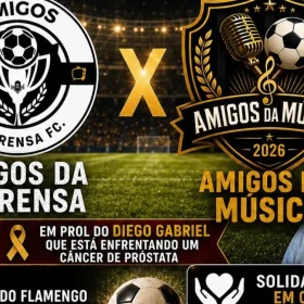 Jogo Solidário entre Amigos da Imprensa e Amigos da Música será realizado em Divinópolis