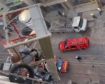 Homem é resgatado a 20 metros de altura após plataforma elevatória romper em Divinópolis