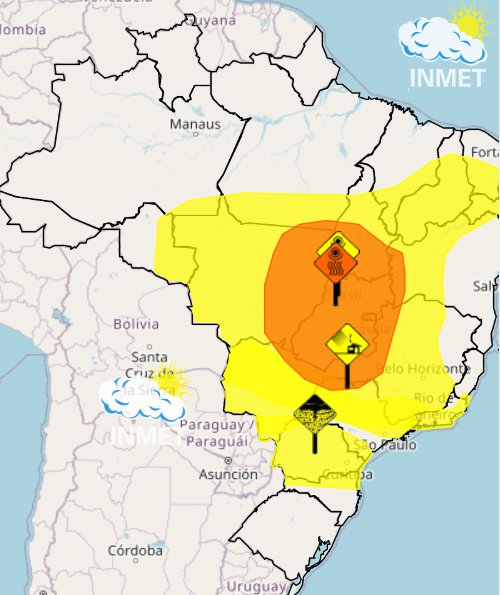 Previs&atilde;o do tempo em Divin&oacute;polis para este domingo, 9 de agosto