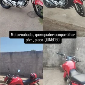 Procura-se motocicleta furtada no bairro Grajaú, em Divinópolis