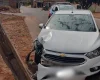 Acidente aconteceu no bairro Recanto da Lagoa na terça-feira (1º); ninguém ficou ferido.