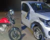Acidente entre Fiat Mobi e motocicleta na MG-260 em Cláudio