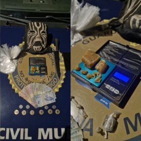 Drogas, dinheiro e materiais apreendidos com dupla em Nova Serrana