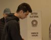 Urna eletrônica utilizada nas eleições, em explicação sobre voto de legenda, quociente eleitoral e eleição de deputados.