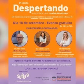 Evento Despertando sobre saúde do cérebro será realizado em Divinópolis