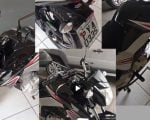 Moto Honda Titan 160 preta com detalhes vermelhos furtada na comunidade de Passagem, em Divin&oacute;polis