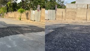 Equipe realiza retirada de quebra-molas na Avenida Brigadeiro Cabral, no bairro Santa Tereza, em Divinópolis