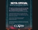 Show de Guilherme & Benuto é transferido em Cláudio