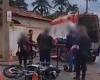 Acidente entre carro e moto no Centro de Itaúna