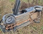 Saída de pista deixa homem ferido no km 210 da MG-050, em Córrego Fundo