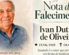 Ivan Dutra de Oliveira morreu aos 77 anos em Divinópolis