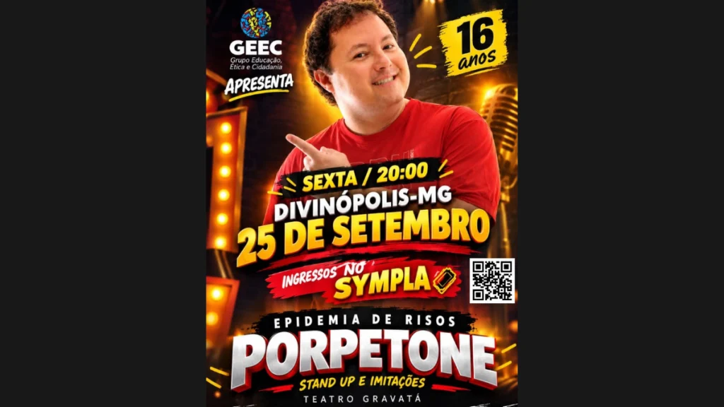 Porpetone apresenta &ldquo;Epidemia de Risos&rdquo; nesta sexta-feira em Divin&oacute;polis