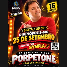 Porpetone apresenta “Epidemia de Risos” nesta sexta-feira em Divinópolis