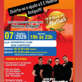 Noite de Massas arrecada fundos para a E.E. Helena Antipoff