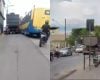 Acidente fecha rua no Niterói, em Divinópolis, trânsito é desviado pela av. Magalhães Pinto