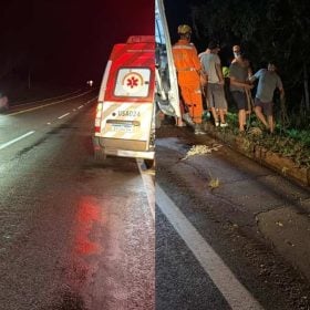 Crianças de 5 e 8 anos ficam feridas após carro cair em ribanceira na MG-050