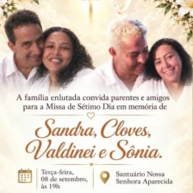 Missa de Sétimo Dia homenageia quatro vítimas de acidente em Divinópolisv