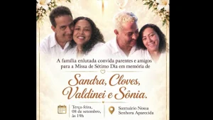 Missa de Sétimo Dia homenageia quatro vítimas de acidente em Divinópolisv