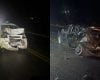 Acidente entre Fiat Palio e Chevrolet Spin deixa cinco feridos na BR-494, em Cláudio