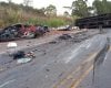 Homem morre após acidente entre carro, guincho e caminhão com bois na BR-262