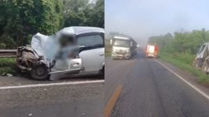Motorista morre após acidente entre três veículos na MG-050