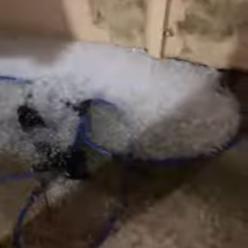 Temporal e chuva de granizo atinge a cidade de Perdigão