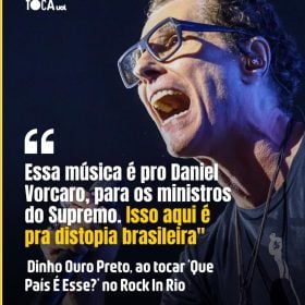 Dinho dedica música a Vorcaro, STF e políticos durante show: “Que País É Este”