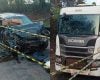 Homem morre após carro bater de frente com caminhão-tanque na MG-431, em Itaúna